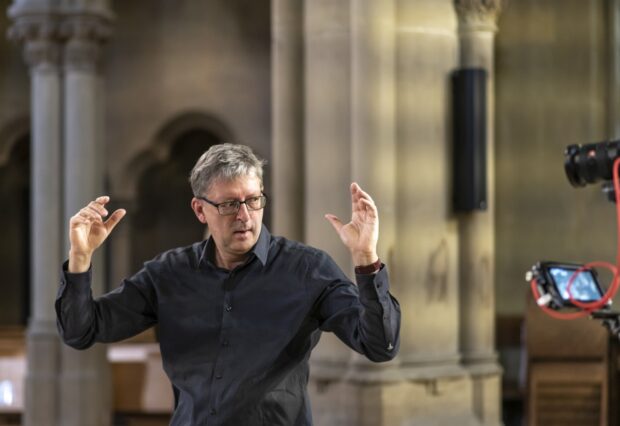 Hans-Christoph Rademann dirigiert in der Johanneskirche Stuttgart