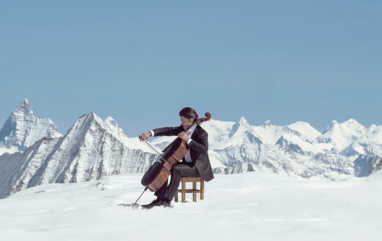 Gautier Capuçon in den schweizer Bergen beim Verbier Festival