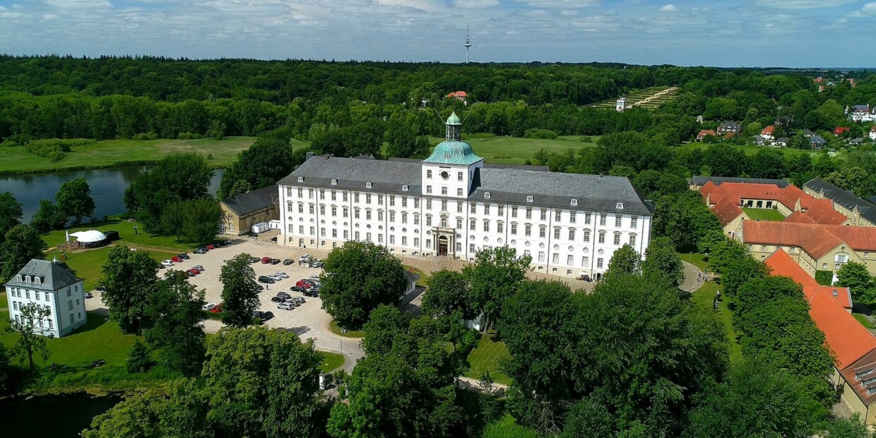 Schloss Gottorf aus der Luft gesehen