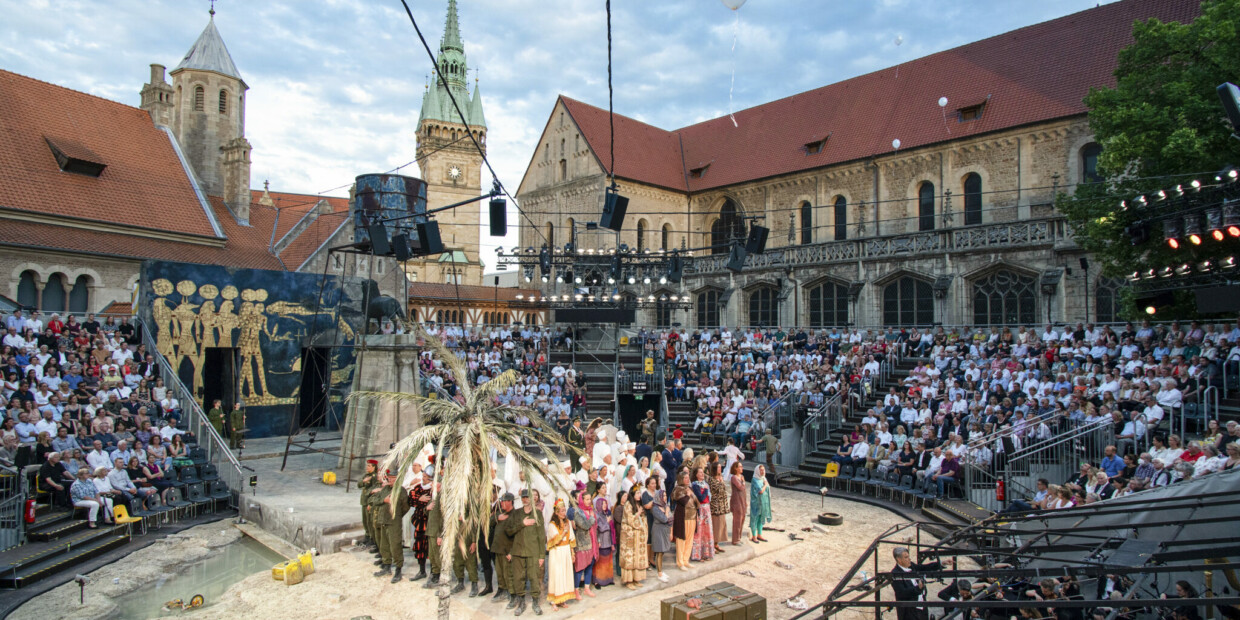 Beliebte Kulisse für das sommerliche Open Air des Staatstheaters Braunschweig: der Burgplatz